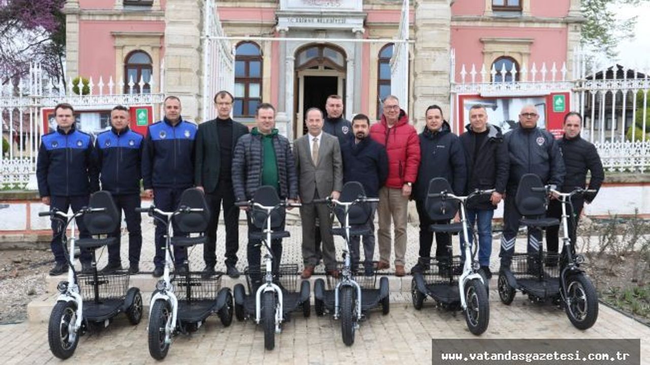 SELİMİYE MEYDANI’NDA ELEKTRİKLİ BİSİKLET İLE GÖREV YAPACAKLAR