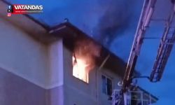 ESKİ TOKİ KONUTLARINDA YANGIN