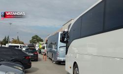 PAZARA GELEN OTOBÜSLER YOĞUNLUK OLUŞTURDU