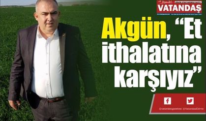 Akgün, “Et ithalatına karşıyız”