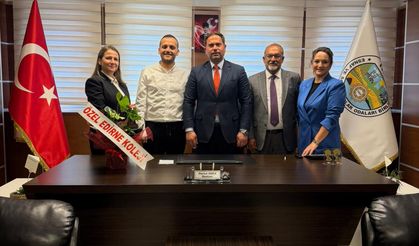 EDİRNE KOLEJİ YÖNETİMİ EDESOB'DA AĞIRLANDI