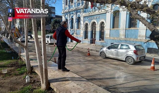 KALEİÇİ’NDE TOZLA MÜCADELE