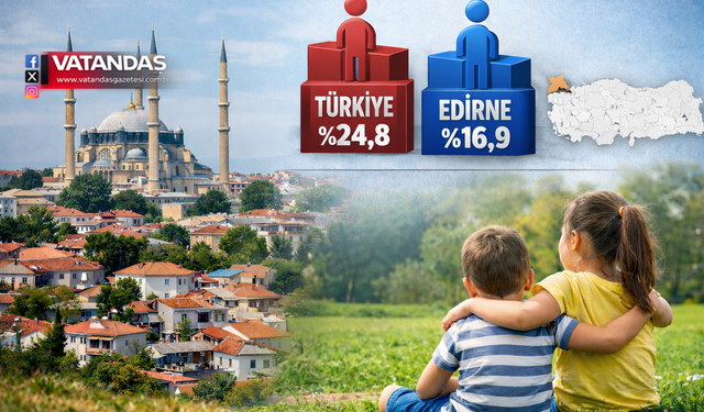 EDİRNE’DE ÇOCUK NÜFUSU TÜRKİYE ORTALAMASININ ALTINDA