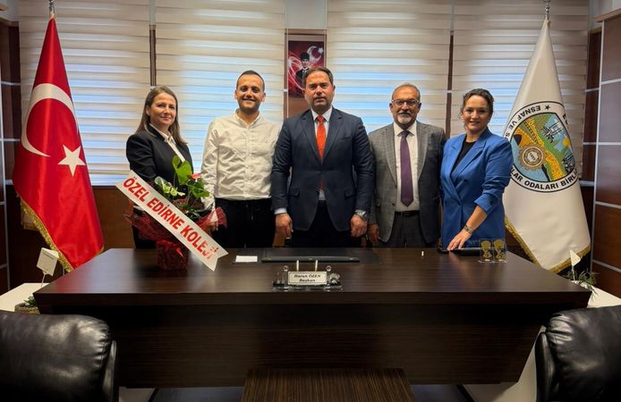 EDİRNE KOLEJİ YÖNETİMİ EDESOB'DA AĞIRLANDI