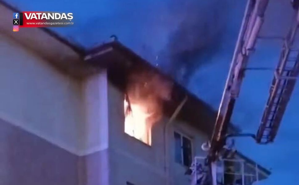 ESKİ TOKİ KONUTLARINDA YANGIN