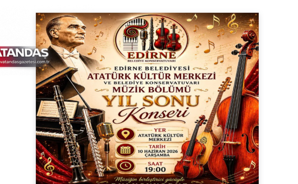 KONSERVATUVAR ÖĞRENCİLERİ YILSONU KONSERİNDE SAHNE ALACAK