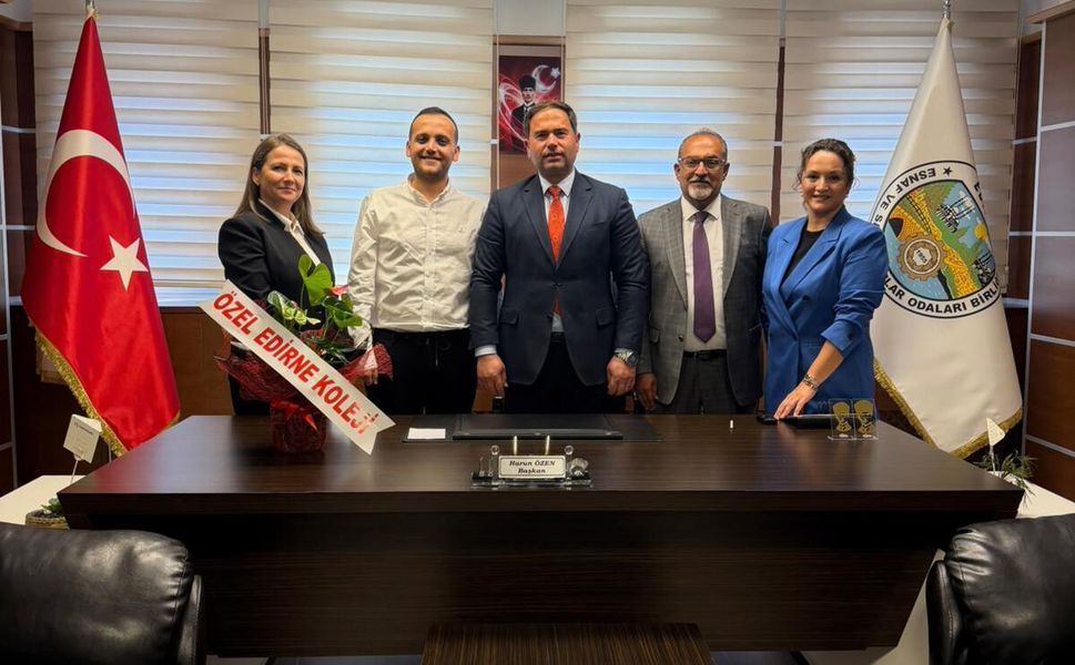 EDİRNE KOLEJİ YÖNETİMİ EDESOB'DA AĞIRLANDI