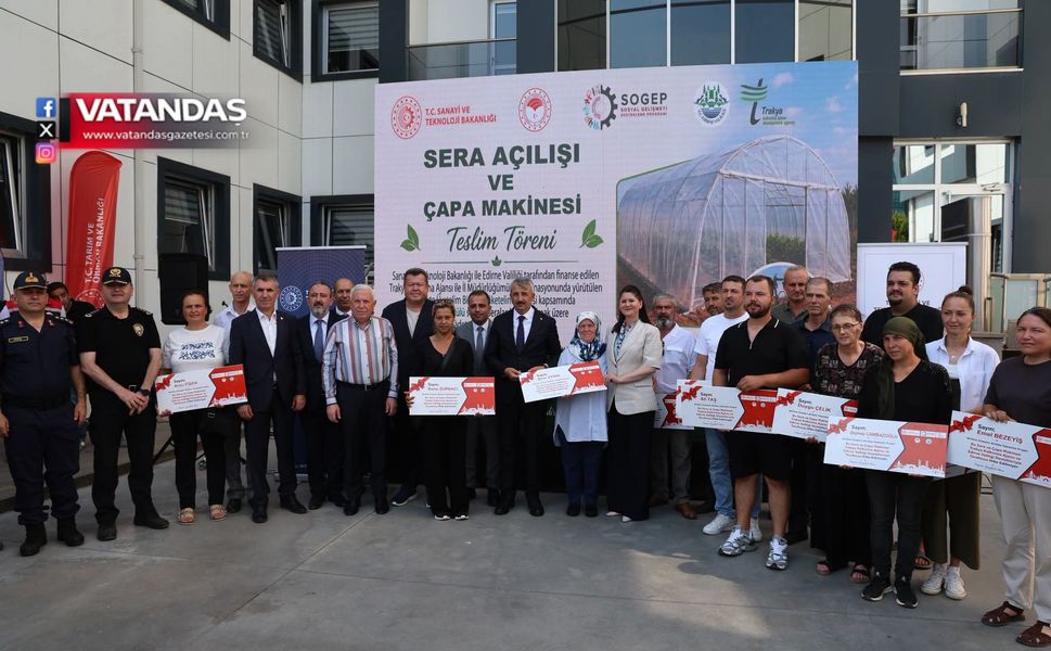 ÜRETİCİLERE SERA VE ÇAPA MAKİNESİ DESTEĞİ