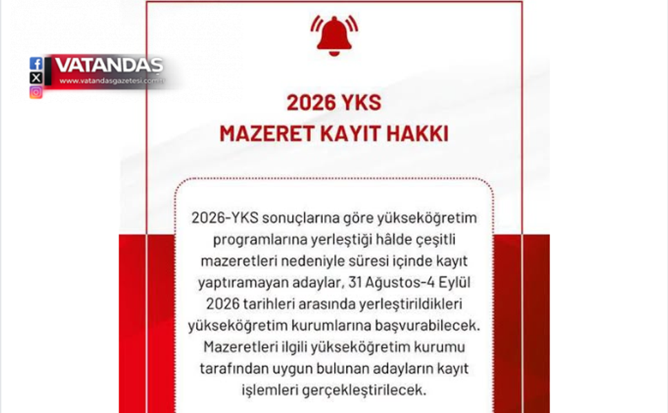 ÜNİVERSİTE KAYITLARINDA BUGÜN SON GÜN